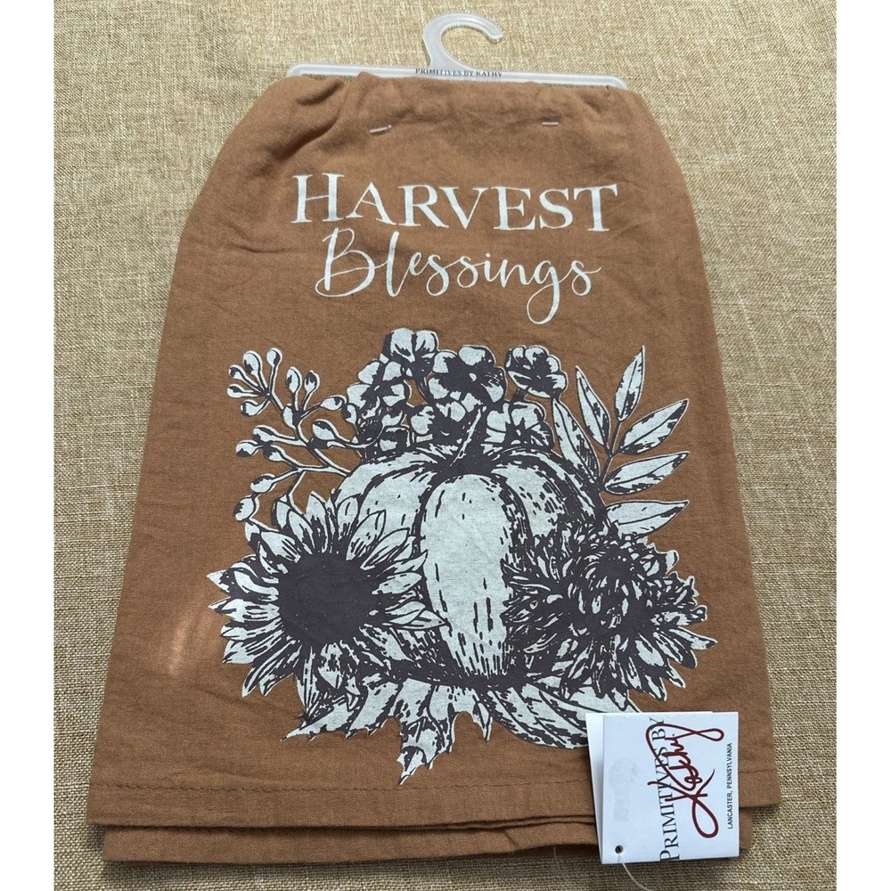 Primitives By Kathy Tea Towel Dish Hand Cloth Harvey Blessing NOS 28" x 29"